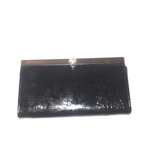 Cute black leather wallet